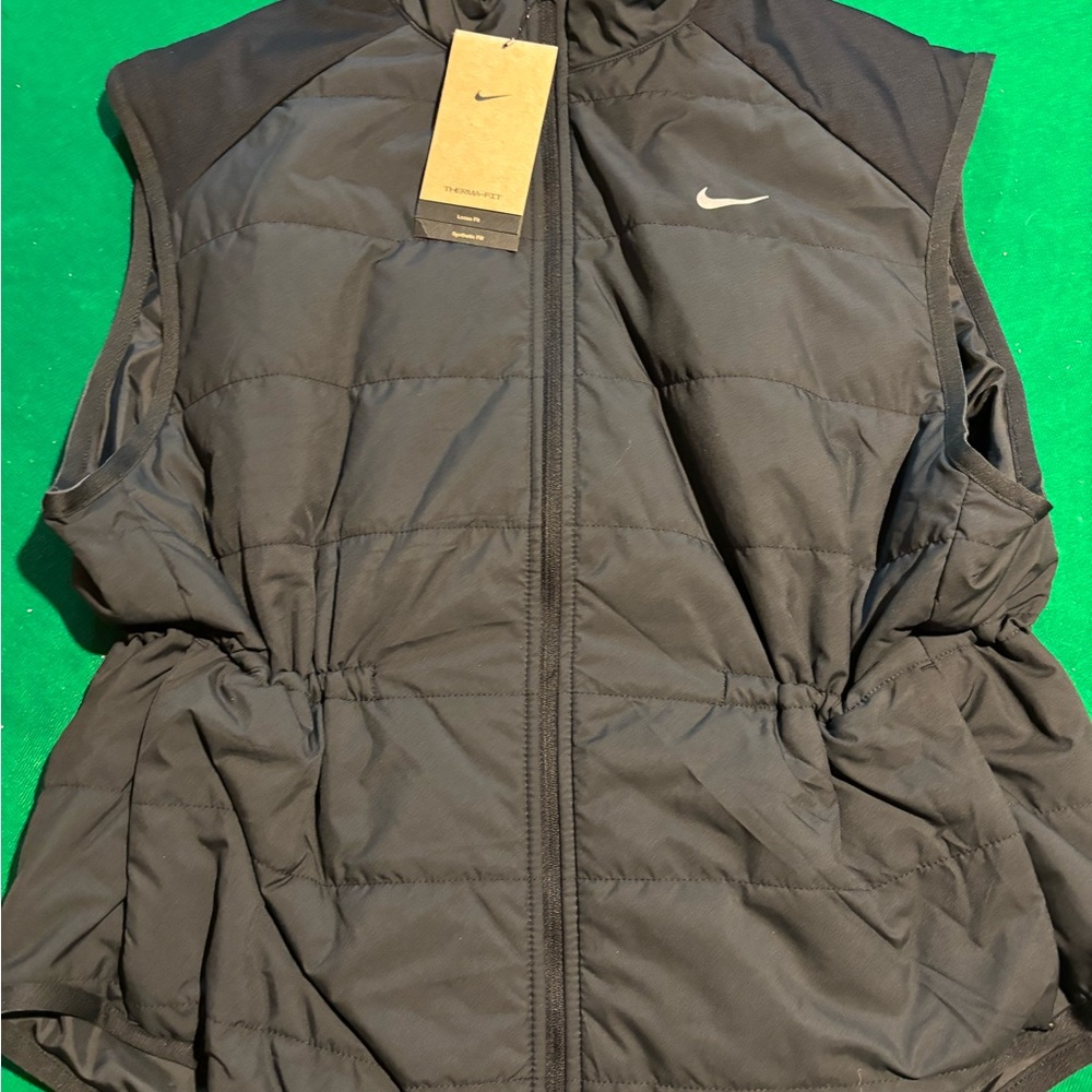Nike Women's Black Therma-Fit Vest, size L, retails for $150